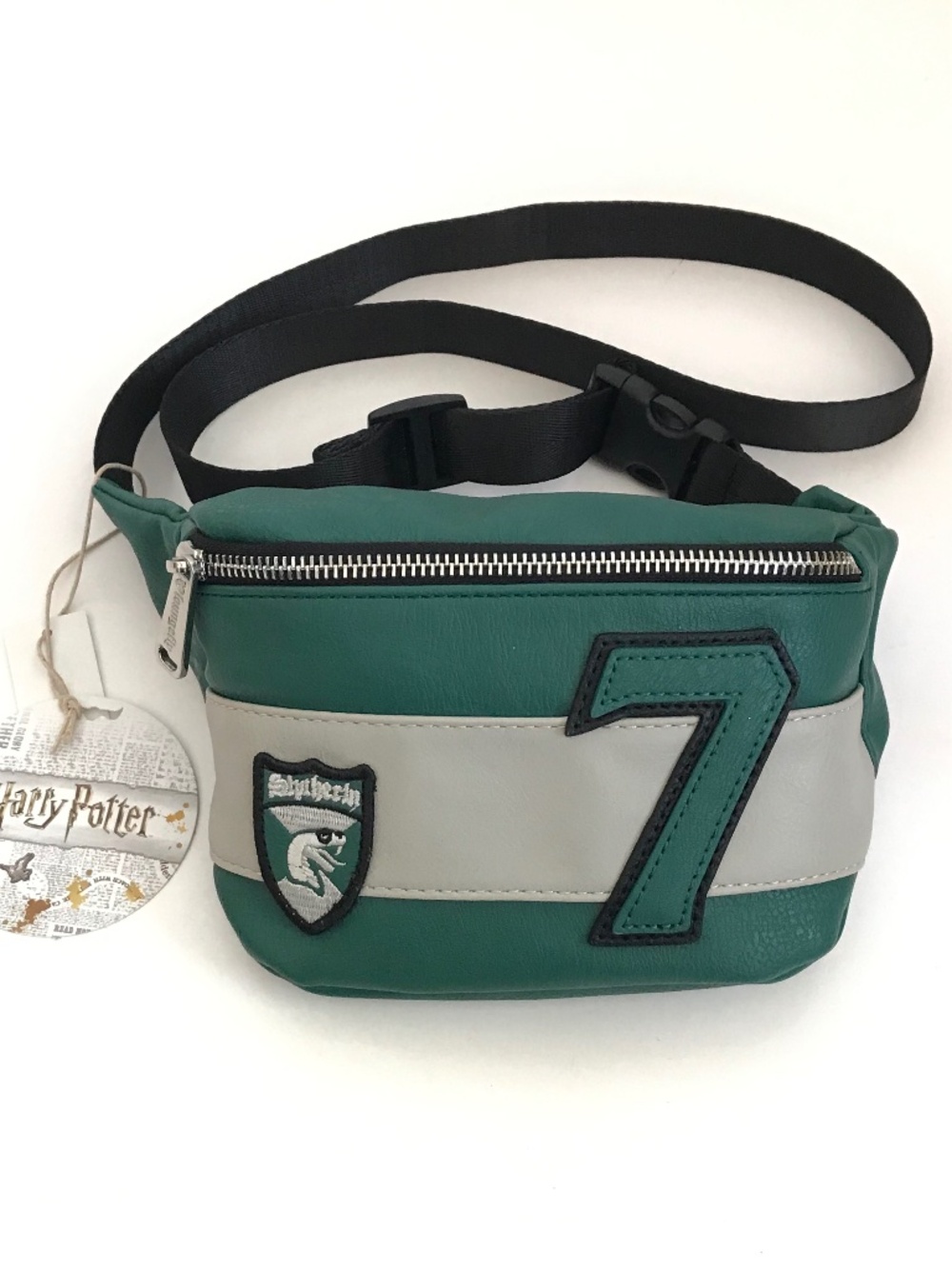 LOUNGEFLY Harry Potter Slytherin No. 7 Fanny Pack NWT
